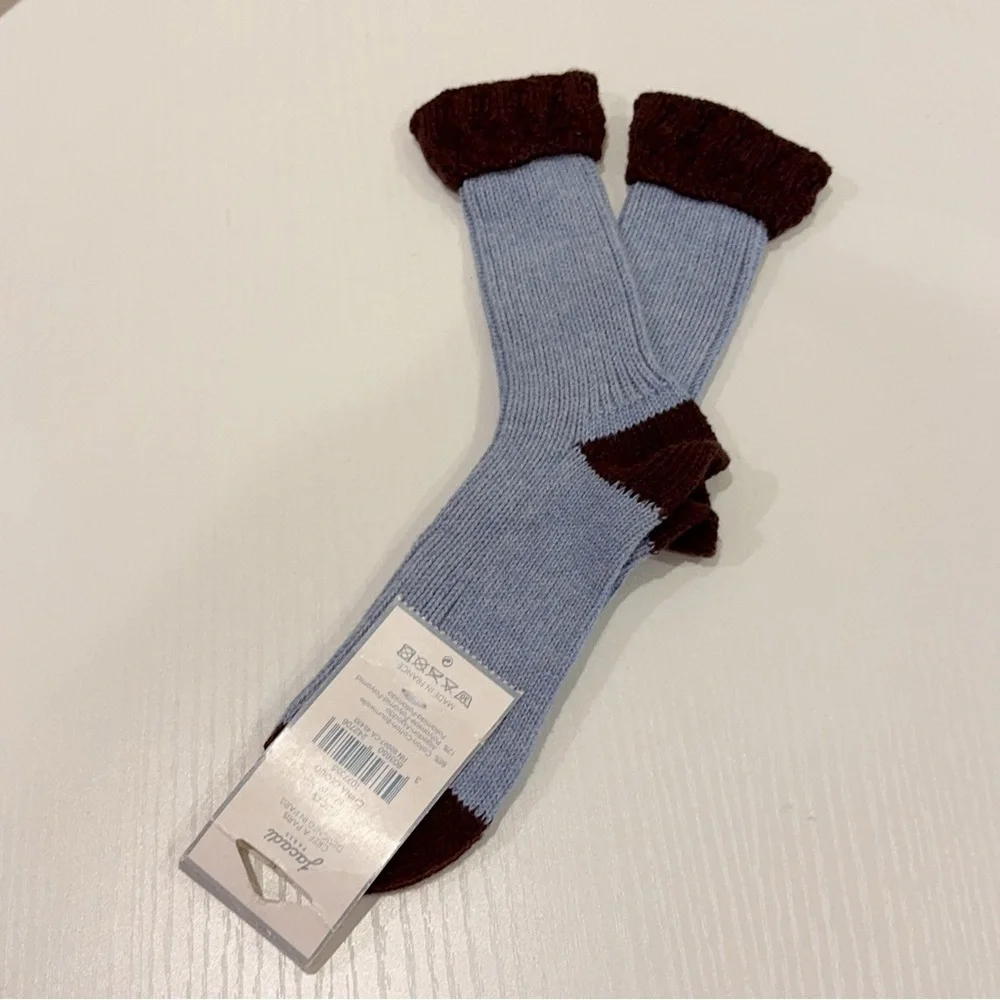 2 Pairs of Jacadi Cotton Blend Winter Socks Multi Sizes NWT